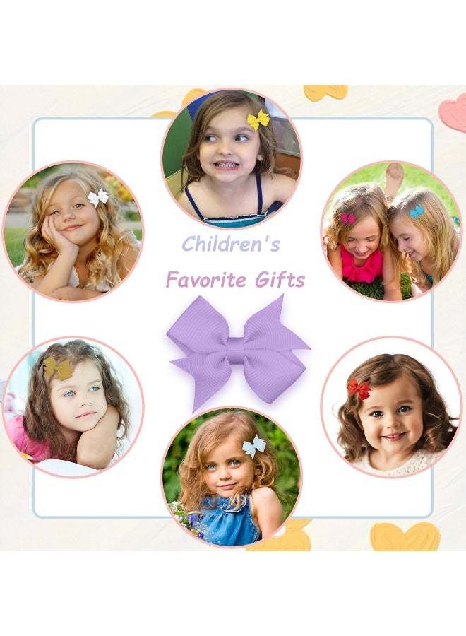 Hoewina Baby Hair Clips, 42PCS 2" Fully Lined Hair Bows for Girls, Toddler Hair Accessories for Girls, Alligator Hair Clips for Girls Toddlers Baby Kids Teens - Image 4